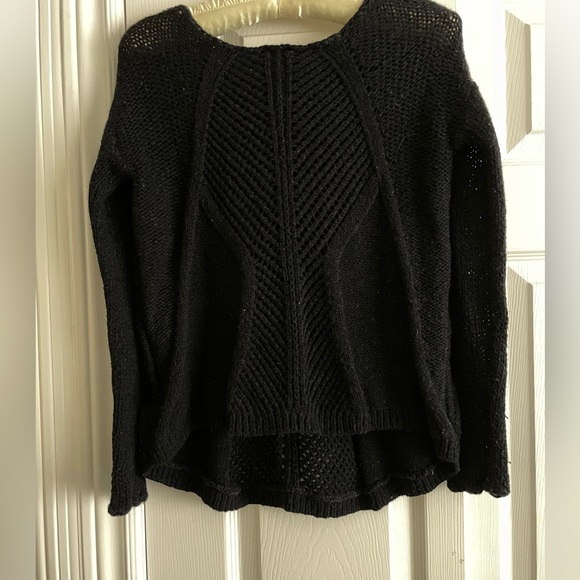 HELMUT LANG black knit sweater, shorter in back size small, VGUC - Picture 5 of 5